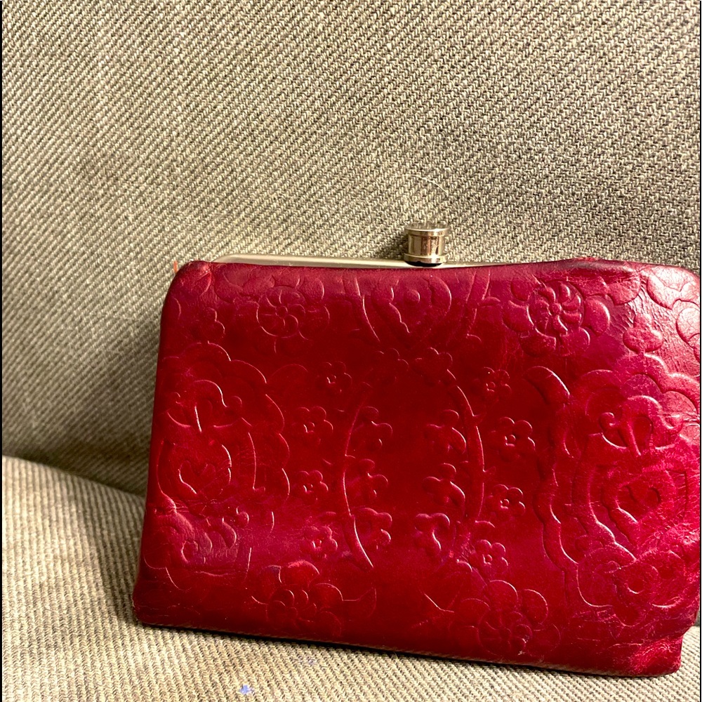 HOBO's renaissance red Amerie wallet